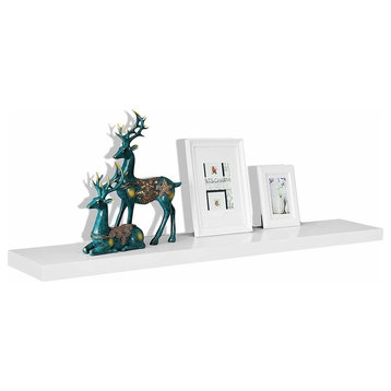 Chicago Floating Wall Shelf, White, 60"