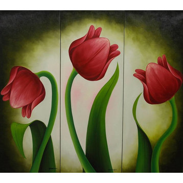 Red Tulips, Triptych