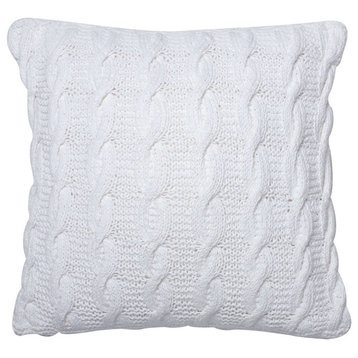 Vickerman QTx17591 Decorative 18"x18" Cable Knit Cushion Pillow