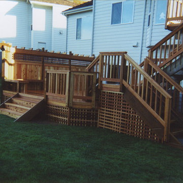 Clear vertical grain cedar deck, custom