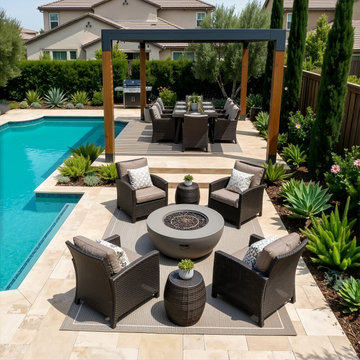 California Backyard Oasis with Modern Pool