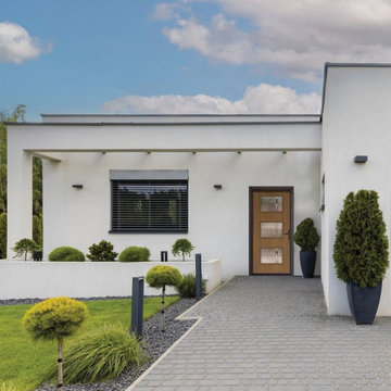 Therma-Tru Modern Wood Front Door with Glass Inserts