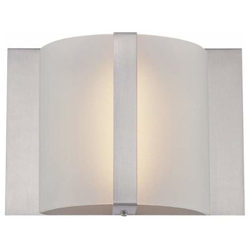 Led Wall Sconce, Ps Frost Glass Shade, Type Led 9W