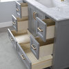Isla Gray Bathroom Vanity Set, 48", Without Mirror
