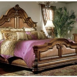 AICO Furniture - Tuscano Mansion Bedroom Set in Biscotti - 34022-26-SET - Bedroom Furniture Sets