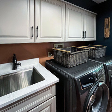 White Cabinetry in Laundry Room