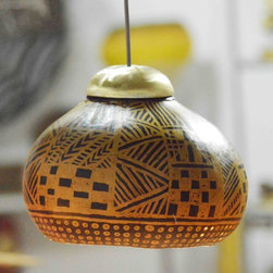 hanging light from gourd dry shell - Products
