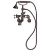 Cheviot Products 5100 Series Wall-Mount Tub Filler, Cross, Metal, Antique Bronze