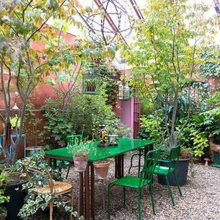 Kleiner Eklektischer Garten mit Kübelpflanzen in Mailand