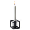 Kubus 1 Candleholder, Black, 2.6"x2.6 " Black