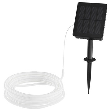 Pure Garden Outdoor Solar Rope Lights, Cable String and 100 Lights, Warm White