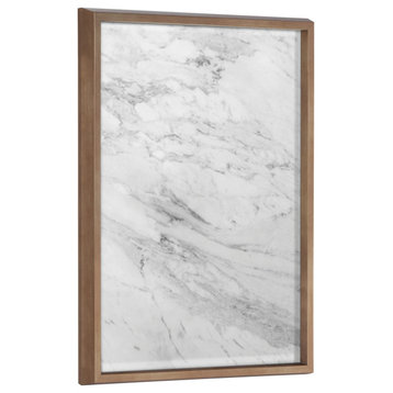 Blake Gray Marble Framed Printed Glass by The Creative Bunch Studio, Gold 18x24