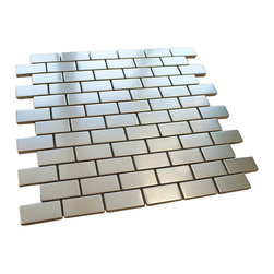 Stainless Steel Brick Pattern Mosaic Tiles - Home Accessories & Decor