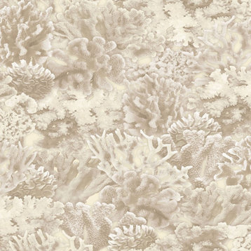 Textured Wallpaper Vintage, Ocean Coral, FH37501, Beige, 1 Roll