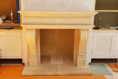 New hand carved Bath Stone Fireplace