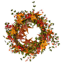 Contemporary Wreaths And Garlands by WORTH IMPORTS