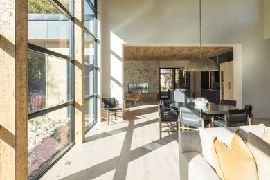 Example of a trendy living room design in Minneapolis