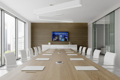 Commercial Audio Visual | Modern Downtown-LA Conference Room