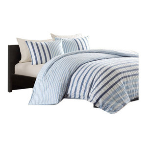 The Pillow Collection Bardia Striped Bedding Sham Blue King//20 x 36