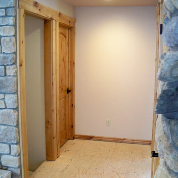 Bath/down stairs interior trim and alder doors