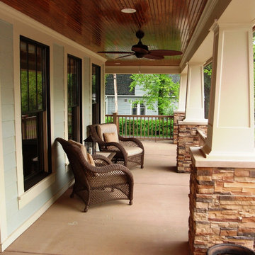 Hardie Light Mist w/ Navajo Beige Trim in Glendale, MO. 63112