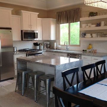 Kitchen remodel--using existing cabinets