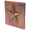 Premier Copper Products T4DBS 4" x 4" Hammered Copper Star Tile