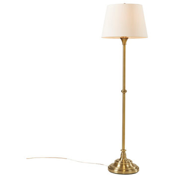 Martha Stewart Aelorian Floor Lamp 59"H, Antique Brass