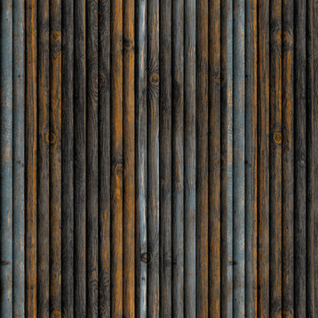 Charcoal Blue Orange Faux Brick 3D Wall Panels, Set of 10, Covers 52.7 Sq Ft