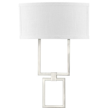 1 Light Square LED Wall Sconce in Brushed Nickel (P710054-009-30)