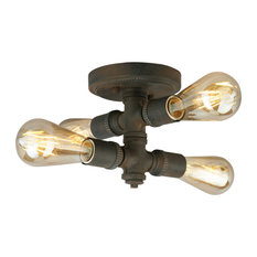 Wymer 4-Light Ceiling Light, Zinc