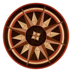 Oshkosh Designs - Post Modern Wood & Metal Medallion, 36" Prefinished, 3/4" Thick - Floor Medallions And Inlays