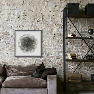 "Black Stitches" Framed Painting Print