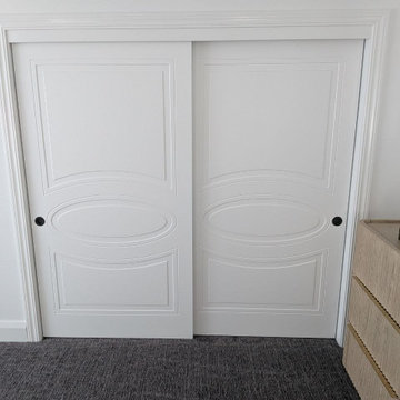 Mela 7001 White - Bypass and Pocket doors with black handles