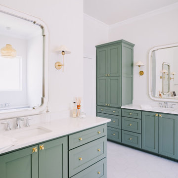 Opulent Sage Green Bathroom Design