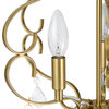 LNC Modern 3-Light Gold Chandelier With Crystal