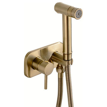 Wasser™ Brass Handheld Toilet Spray, Brushed Gold