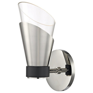 Mitzi Angie One Light Wall Sconce H130101-PN/BK