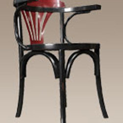 Authentic Models Black and Red Wooden Navy Chair - Products