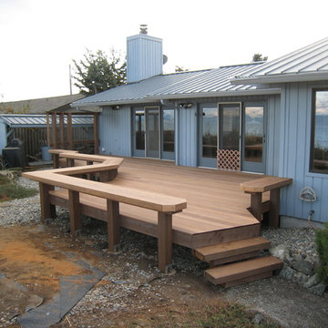 Ironwood Deck with Bench Railings