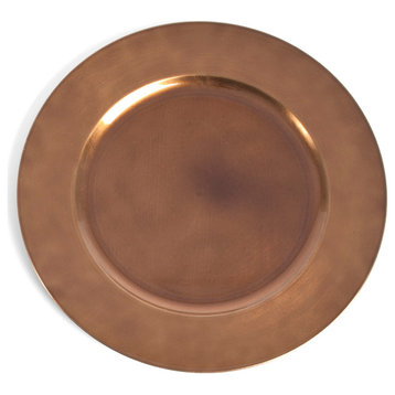Classic Design Charger Plate, Set of 4, Copper