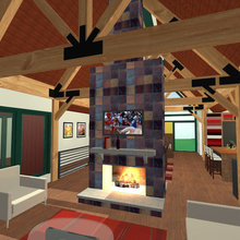 double sided fireplace