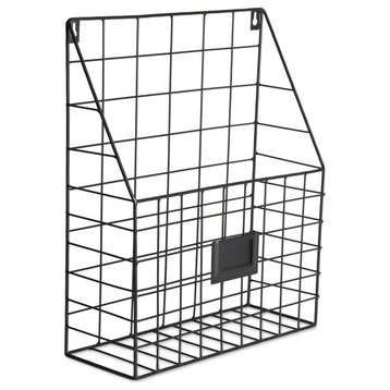 DII Farmhouse File Basket, Set of 2 Black