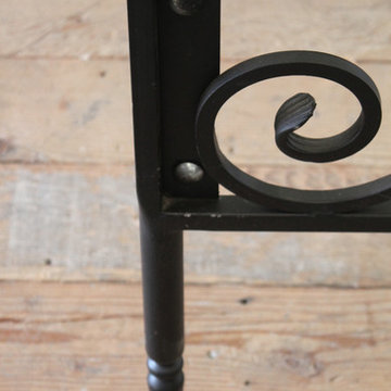 Custom Black Iron Queen Size Canopy Bed