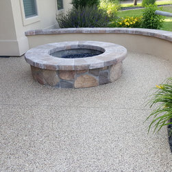 Garage Floor Coatings - Rush Patio - 1/4" Saddle Tan Flake Blend - Products