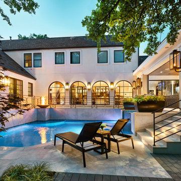 North Dallas Outdoor Living Space with Cabana and Exterior Home Remodel