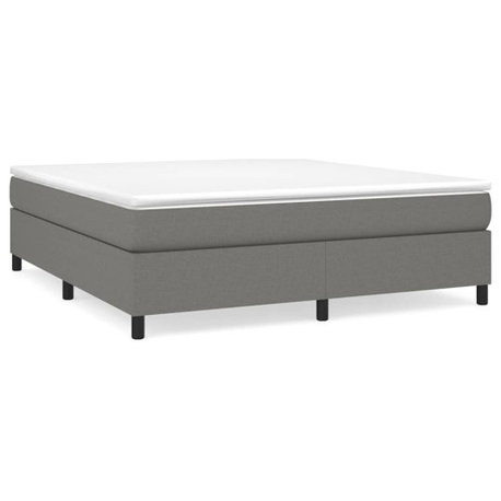 vidaXL Bed Frame Platform Bed for Bedroom , Dark Gray, King/ 13.8"