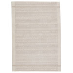 Jaipur Living - Jaipur Living Linus Tribal Area Rug, Cream/Light Taupe, 5'x7'6" - The simple and stylish Aura collection boasts a complementary mix of neutral tones combined with modern, linear motifs. The versatile Linus rug grounds any space with a unique linear pattern and tonal cream and light taupe hues. Soft and lustrous, this chameleon-like design emulates the timeless look of a hand-knotted rug, but in an accessible polyester and viscose power-loomed quality.