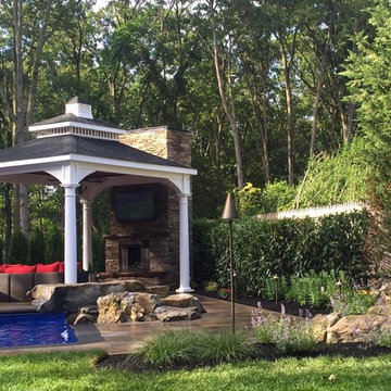 Fireplace, Sports Court and Pool Patio