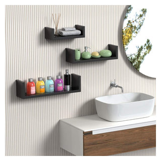 Wall Mounted U-Shaped Floating Shelves Set of 3 - Display Shelf